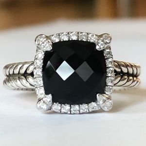 ✨New! David Yurman Diamond And Onyx Ring✨